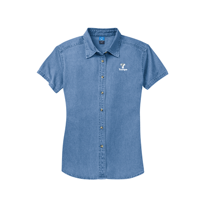 Ladies Short Sleeve Denim Shirt
