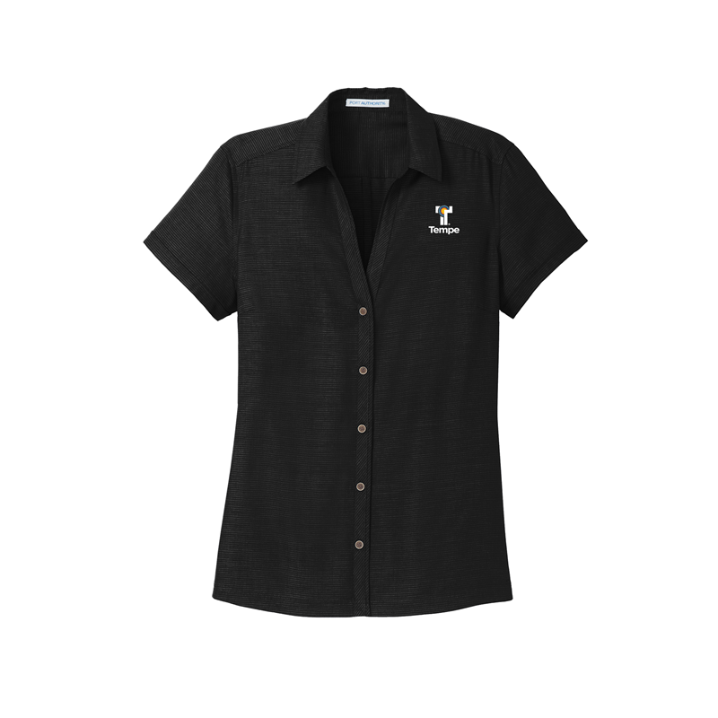 Ladies Textured Camp Shirt
