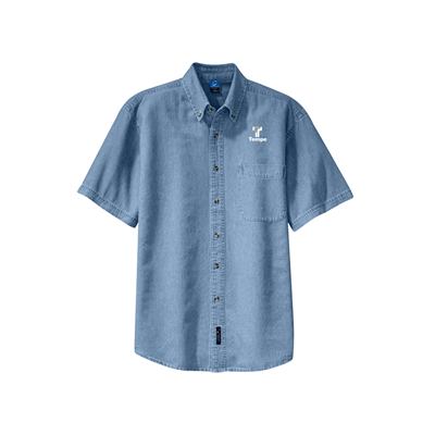 Men's Short Sleeve Denim Shirt